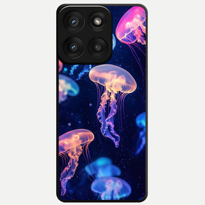  Jellyfish Pattern Glass Case For Moto Edge 60 Pro back cover – full design glossy printed glass finish