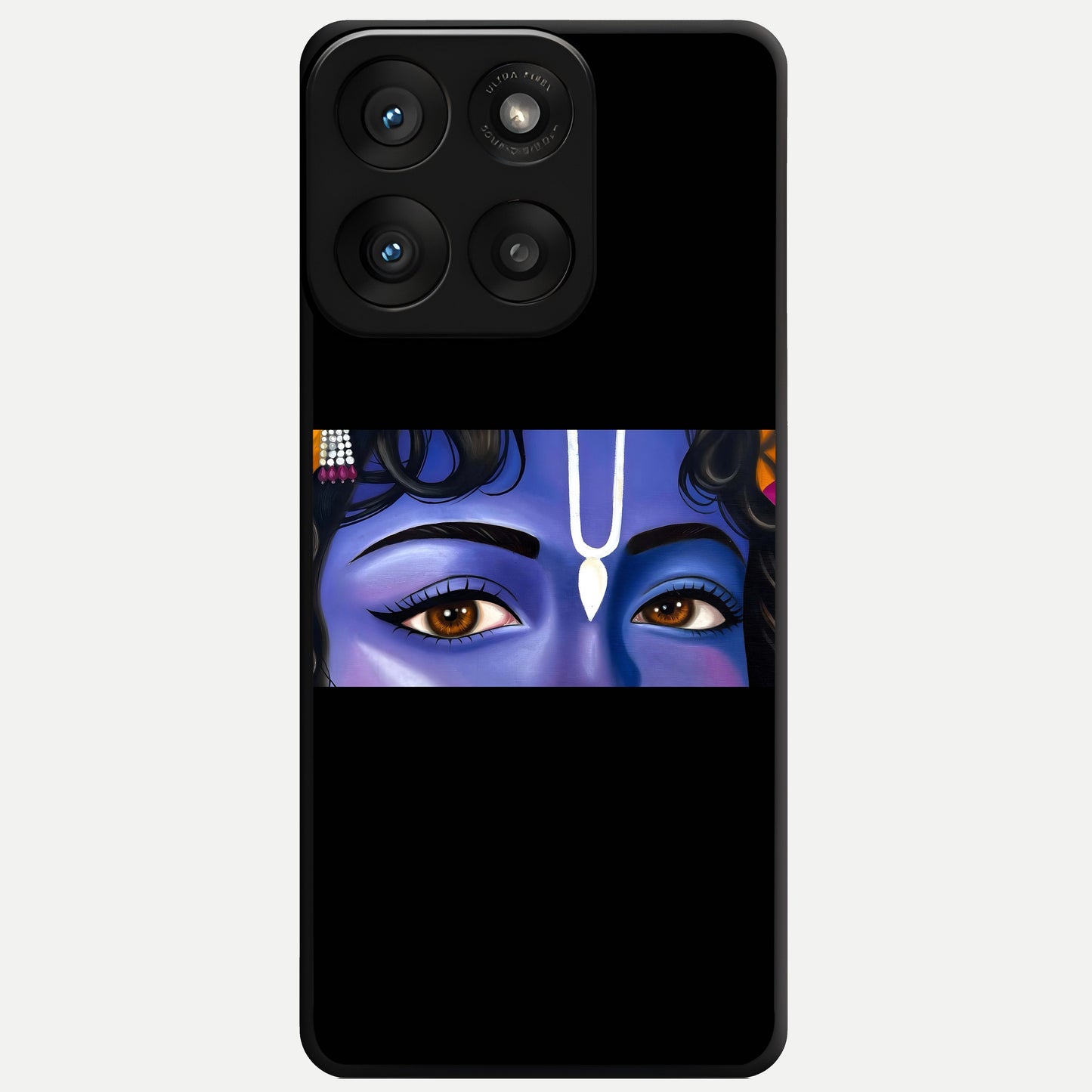  Krishna Eye Glass Case For Moto Edge 60 Pro back cover – full design glossy printed glass finish