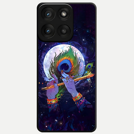  Krishna Hands Art Glass Case For Moto Edge 60 Pro back cover – full design glossy printed glass finish
