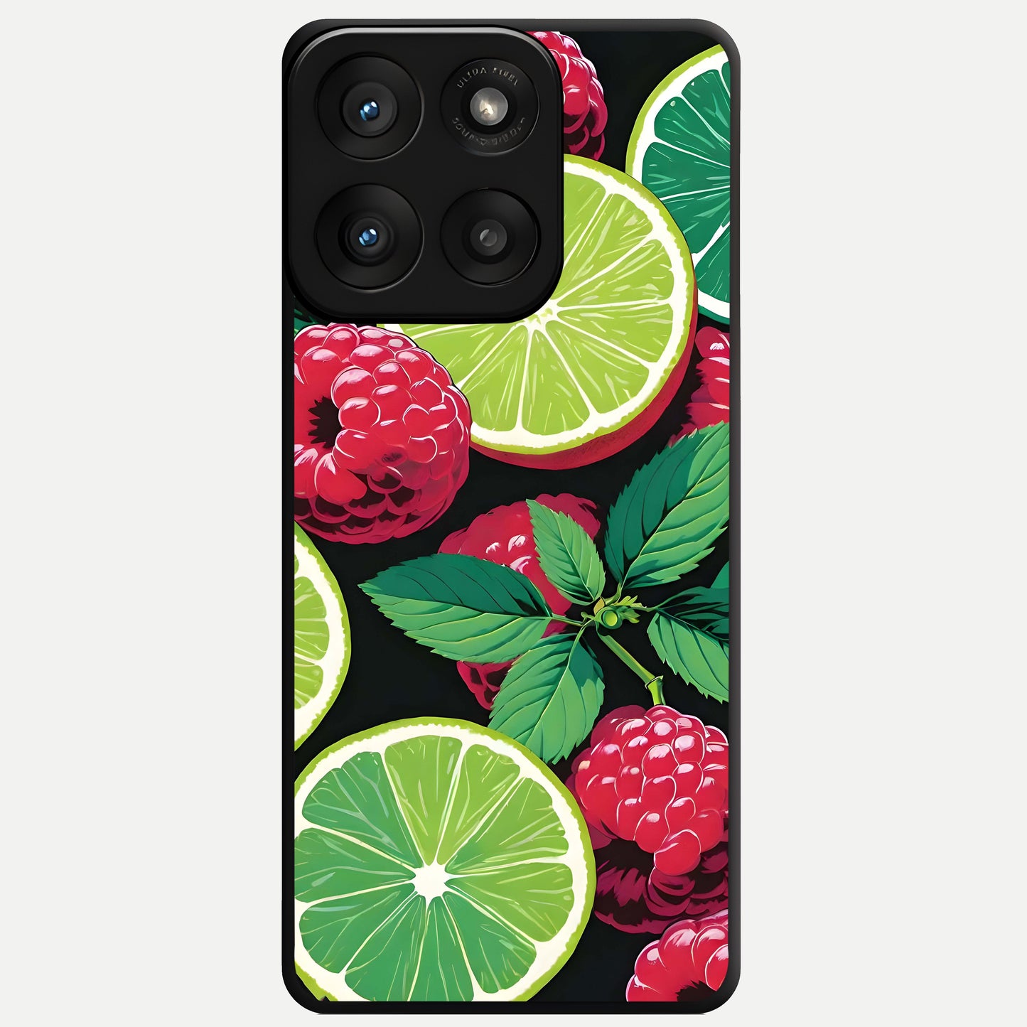  Lime and Raspberry Pattern Glass Case For Moto Edge 60 Pro back cover – full design glossy printed glass finish