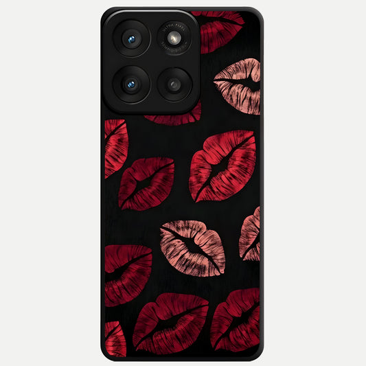 Midnight Kiss Love Glass Case For Moto Edge 60 Pro back cover – full design glossy printed glass finish