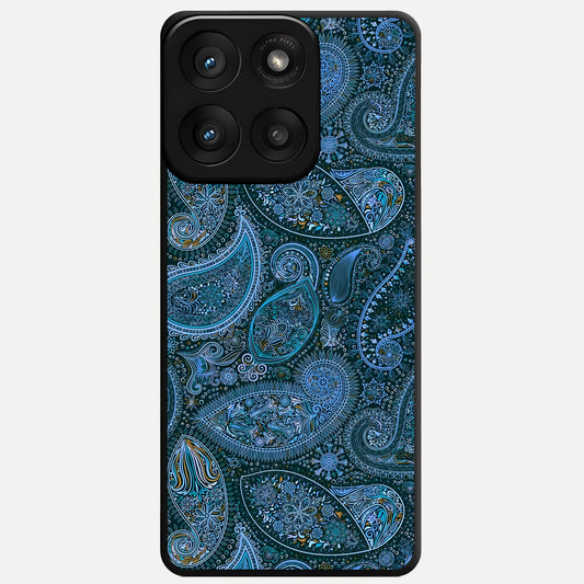  Midnight Paisley Glow Glass Case For Moto Edge 60 Pro back cover – full design glossy printed glass finish
