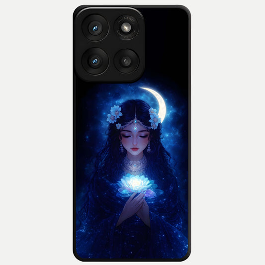  Mystic Moon Queen Glass Case For Moto Edge 60 Pro back cover – full design glossy printed glass finish