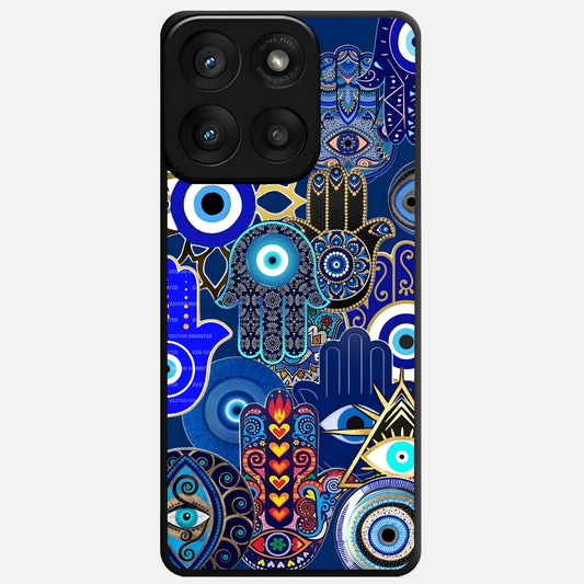 Mystic Palm Guard Glass Case For Moto Edge 60 Pro back cover – full design glossy printed glass finish
