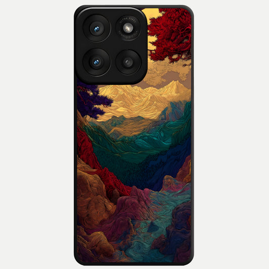  Mystic Valley Light Glass Case For Moto Edge 60 Pro back cover – full design glossy printed glass finish