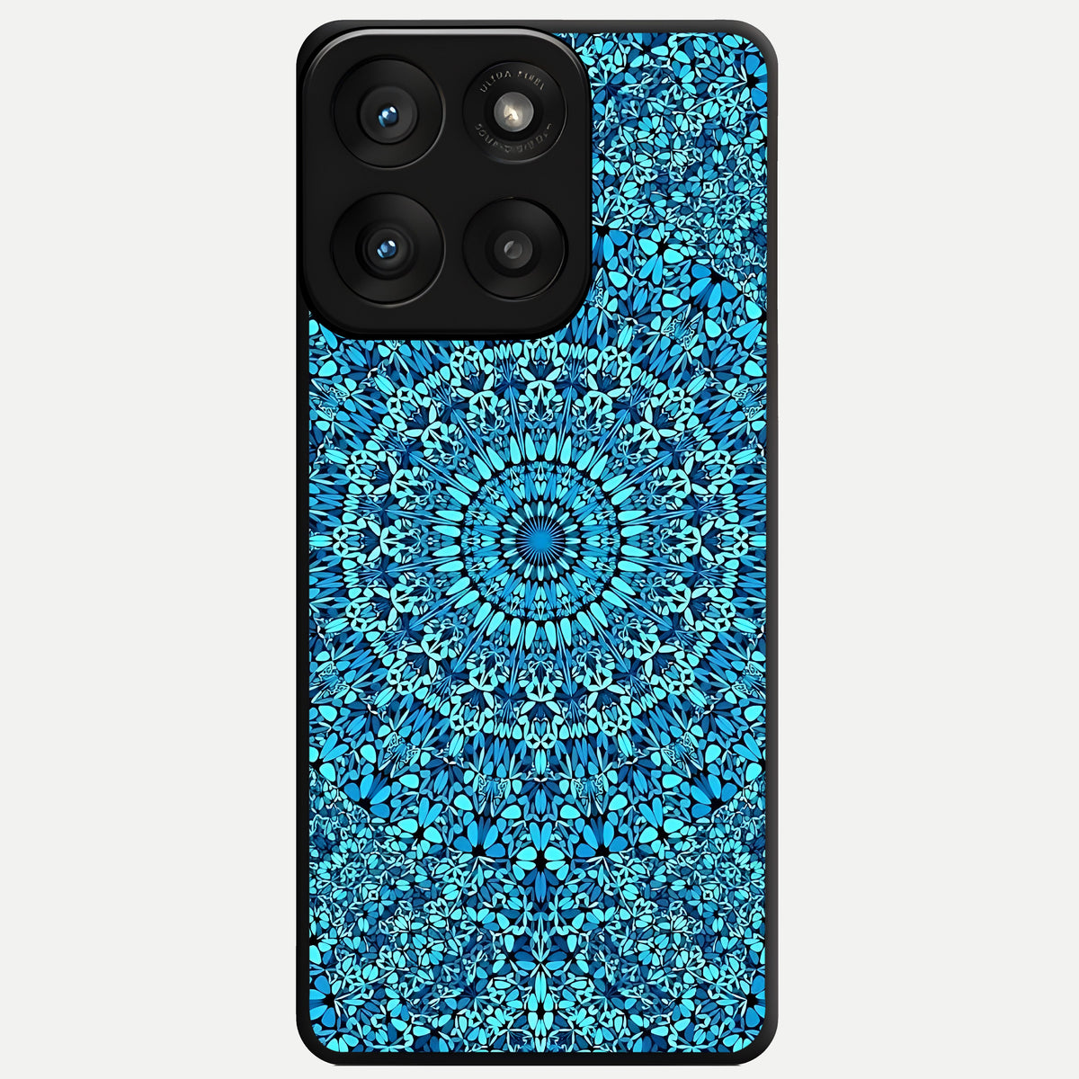  Ocean Bloom Mandala Glass Case For Moto Edge 60 Pro back cover – full design glossy printed glass finish