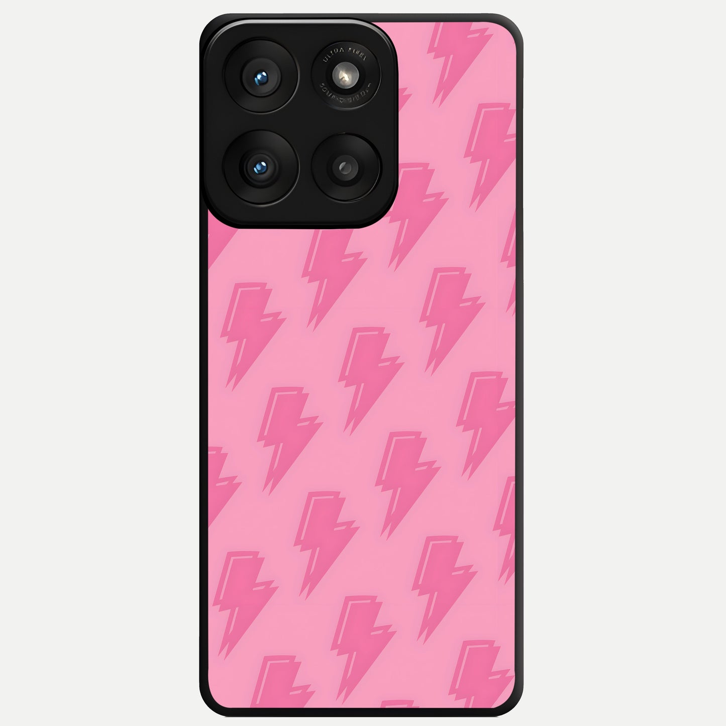  Pink Moo Magic Glass Case For Moto Edge 60 Pro back cover – full design glossy printed glass finish