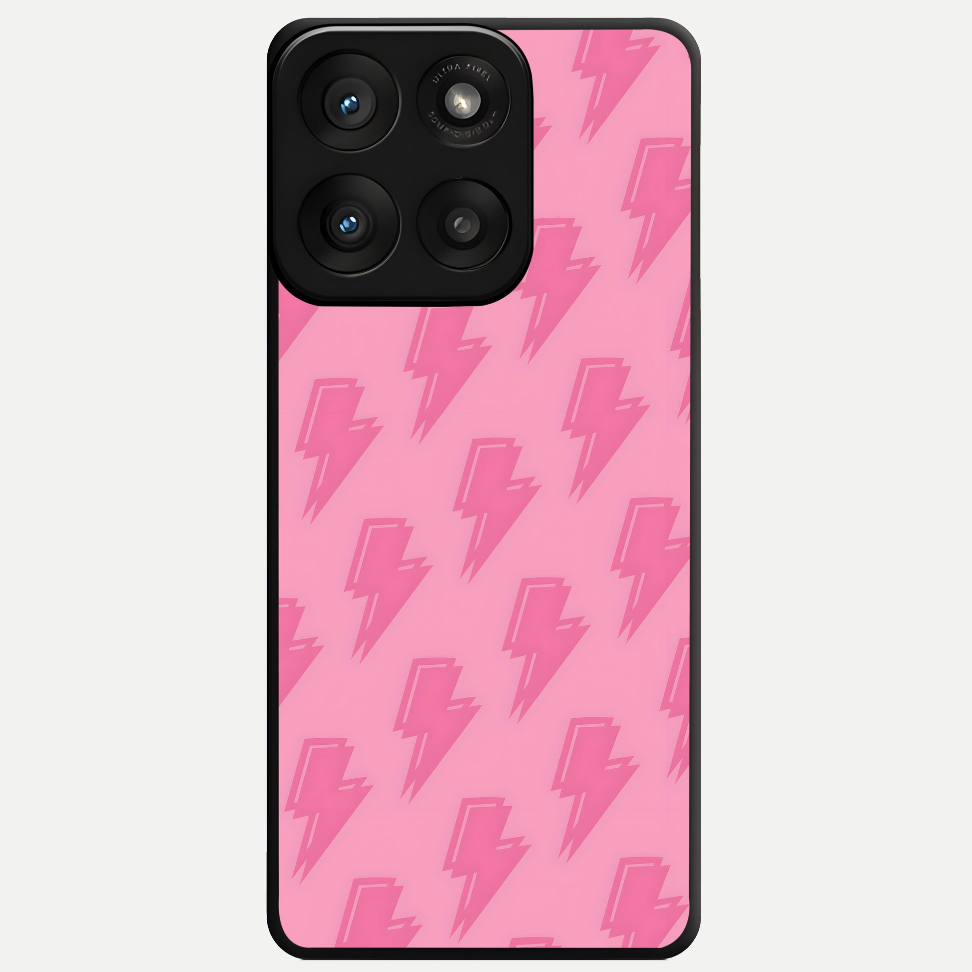  Pink Moo Magic Glass Case For Moto Edge 60 Pro back cover – full design glossy printed glass finish