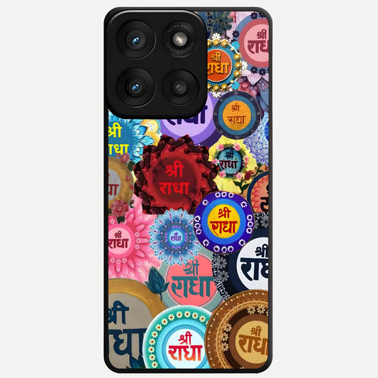  Radha Divine Bloom Glass Case For Moto Edge 60 Pro back cover – full design glossy printed glass finish