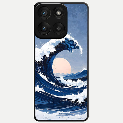  Rising Tide Power Glass Case For Moto Edge 60 Pro back cover – full design glossy printed glass finish