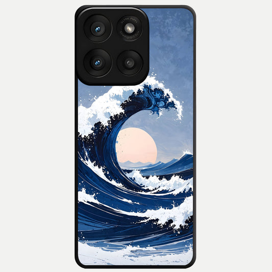  Rising Tide Power Glass Case For Moto Edge 60 Pro back cover – full design glossy printed glass finish