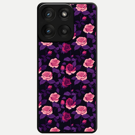  Rose Garden Twilight Glass Case For Moto Edge 60 Pro back cover – full design glossy printed glass finish