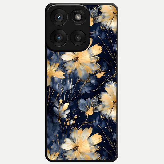  Royal Petal Dream Glass Case For Moto Edge 60 Pro back cover – full design glossy printed glass finish