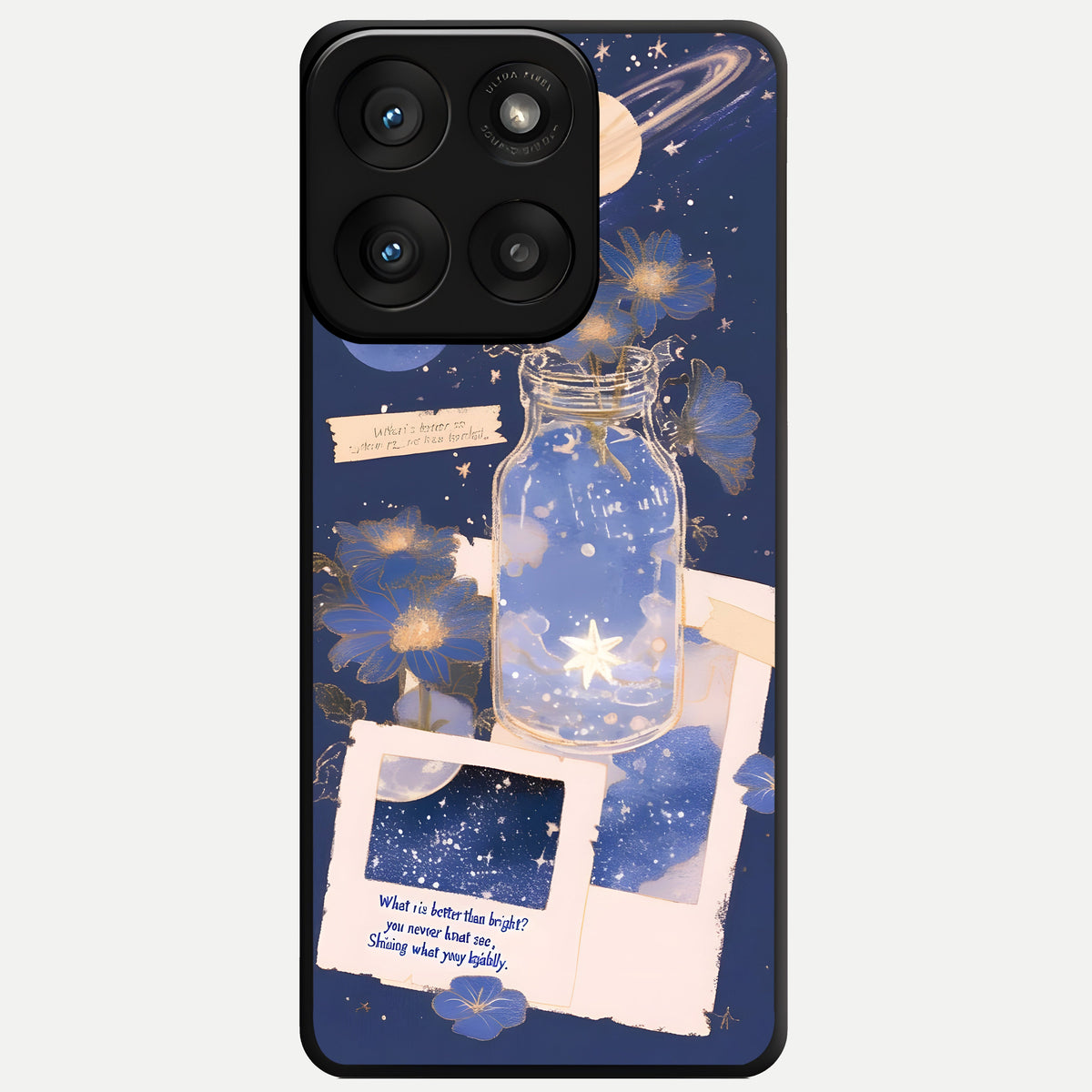  Starlit Cosmic Jar Glass Case For Moto Edge 60 Pro back cover – full design glossy printed glass finish