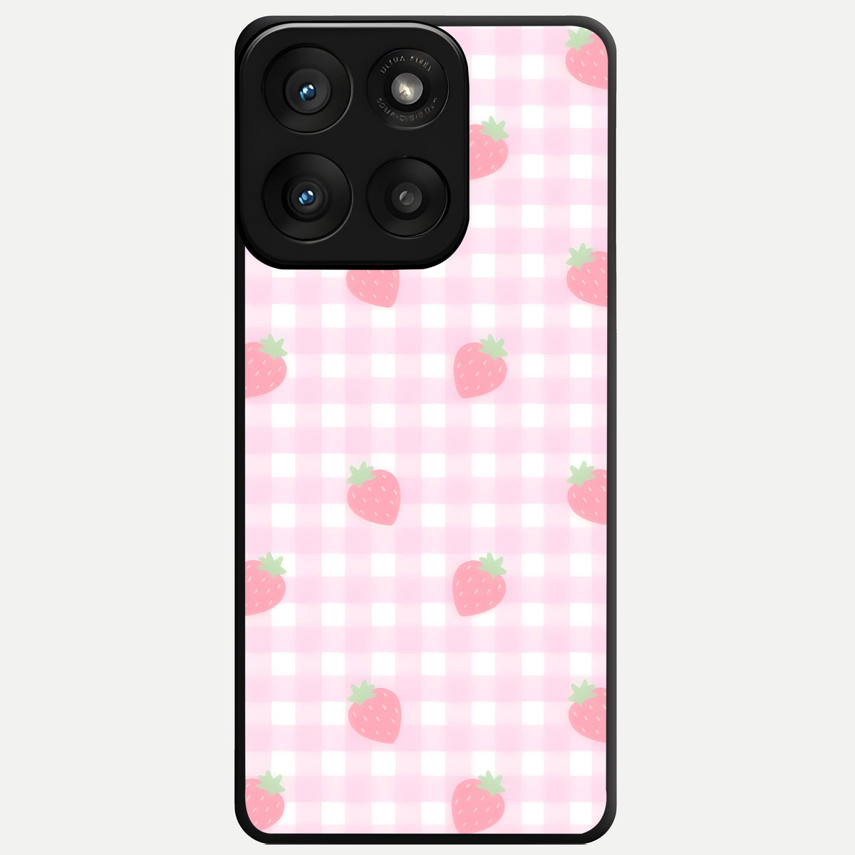  Strawberry Picnic Love Glass Case For Moto Edge 60 Pro back cover – full design glossy printed glass finish