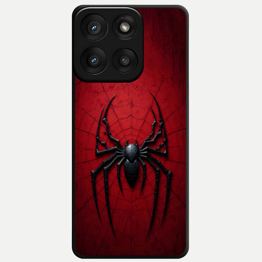  Superhero Web Emblem Glass Case For Moto Edge 60 Pro back cover – full design glossy printed glass finish