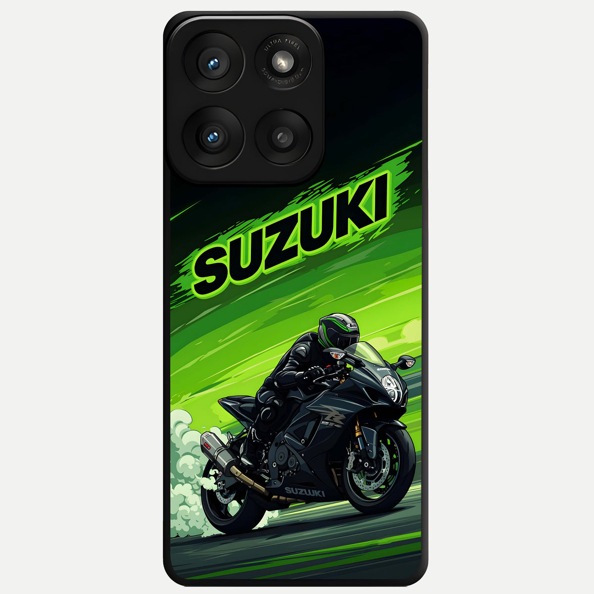  Suzuki Speed Beast Glass Case For Moto Edge 60 Pro back cover – full design glossy printed glass finish