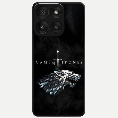  Throne Wolf Legacy Glass Case For Moto Edge 60 Pro back cover – full design glossy printed glass finish