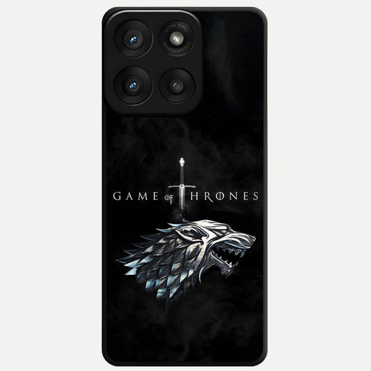  Throne Wolf Legacy Glass Case For Moto Edge 60 Pro back cover – full design glossy printed glass finish