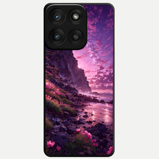  Twilight Blossom Coast Glass Case For Moto Edge 60 Pro back cover – full design glossy printed glass finish