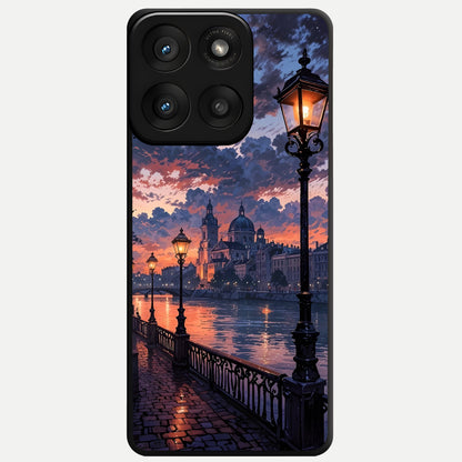  Twilight River Lights Glass Case For Moto Edge 60 Pro back cover – full design glossy printed glass finish