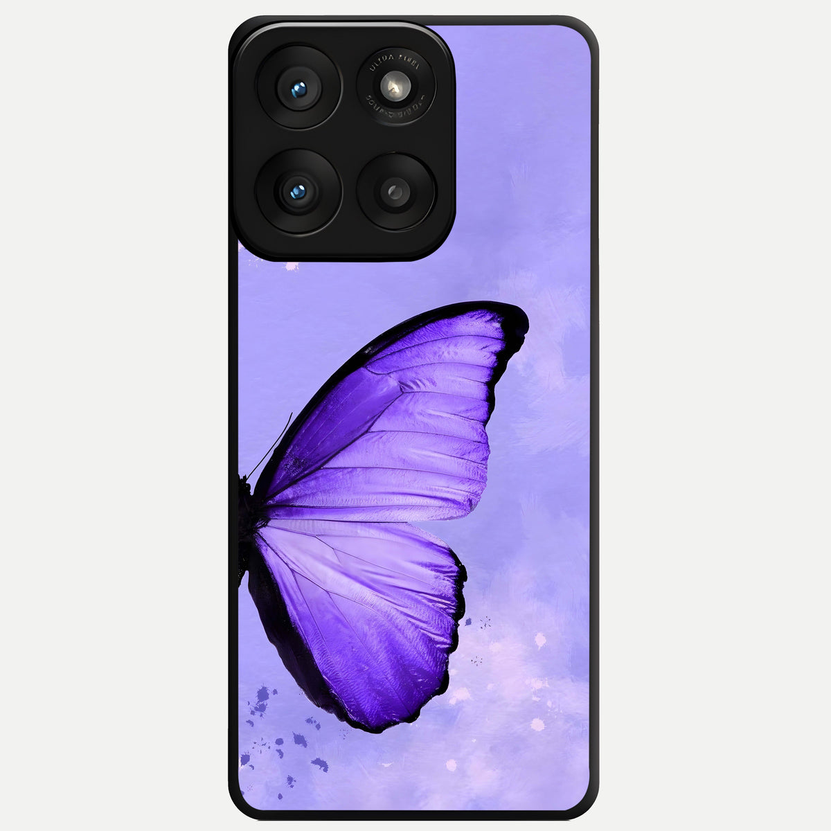 Violet Dream Wing Glass Case For Moto Edge 60 Pro back cover – full design glossy printed glass finish