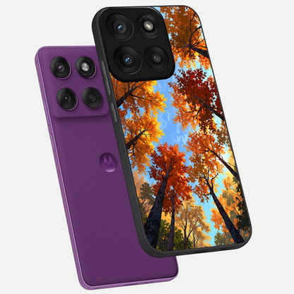  Autumn Sky Rise phone case For Moto Edge 60 Pro showing premium glass back cover with detailed artwork