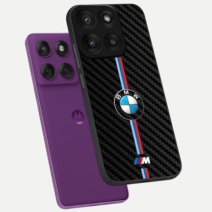  BMW Pattern phone case For Moto Edge 60 Pro showing premium glass back cover with detailed artwork