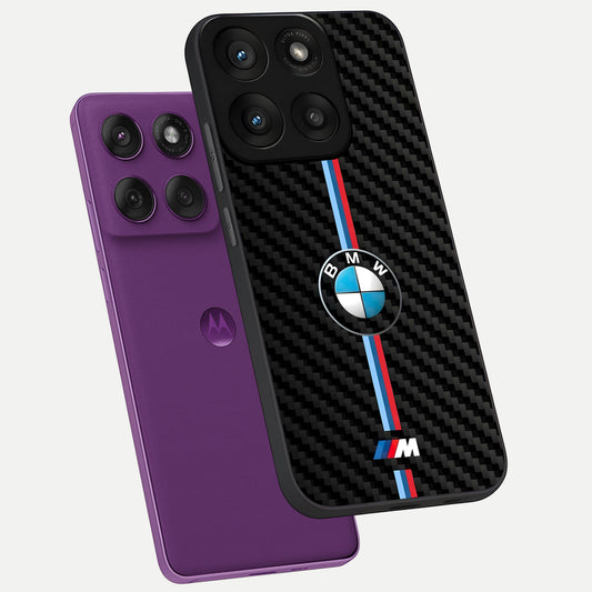  BMW Pattern phone case For Moto Edge 60 Pro showing premium glass back cover with detailed artwork