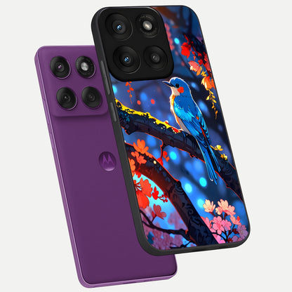  Blooming Water Drift phone case For Moto Edge 60 Pro showing premium glass back cover with detailed artwork