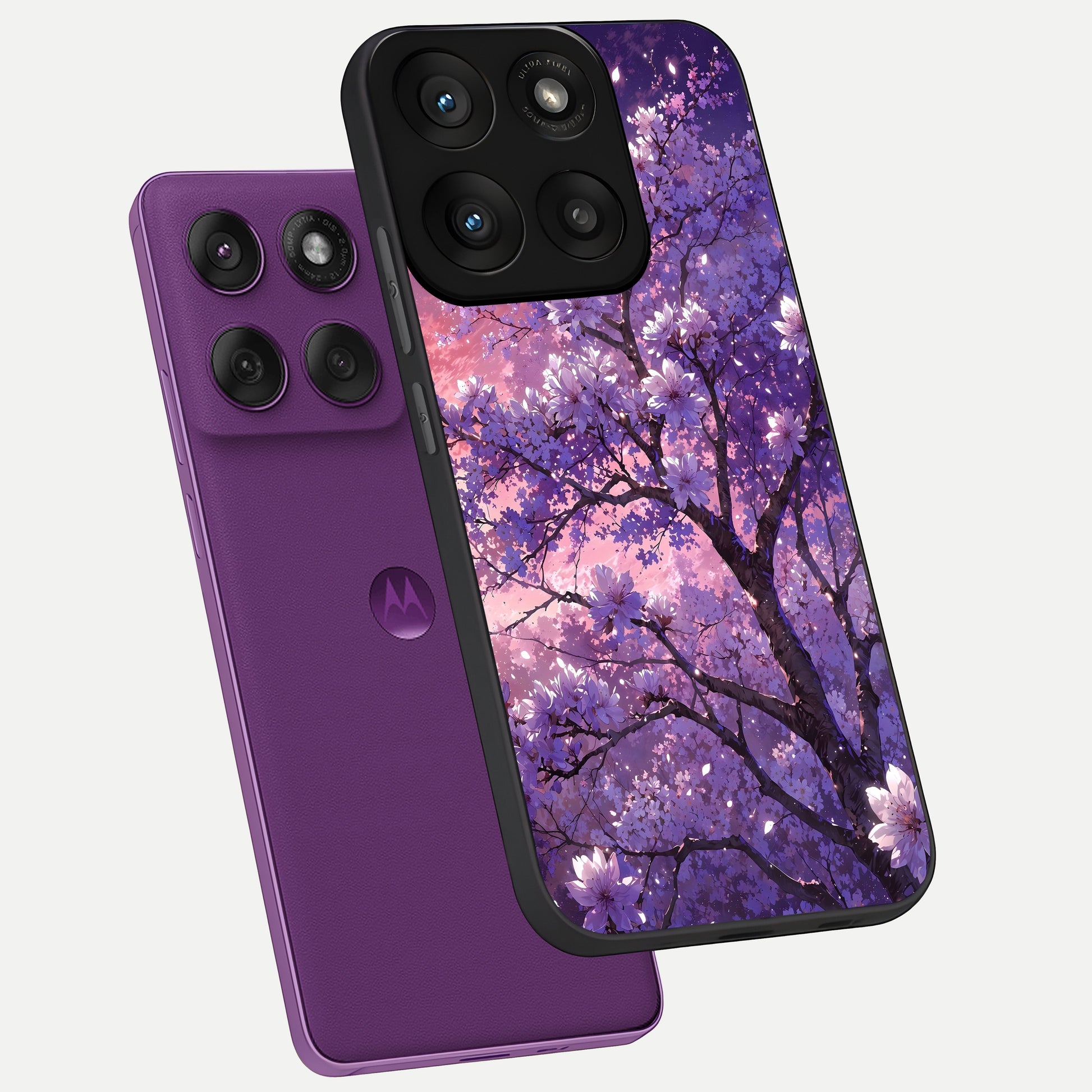  Blossom Tree phone case For Moto Edge 60 Pro showing premium glass back cover with detailed artwork