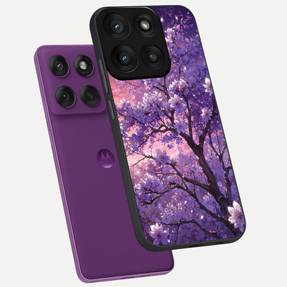  Blossom Tree phone case For Moto Edge 60 Pro showing premium glass back cover with detailed artwork