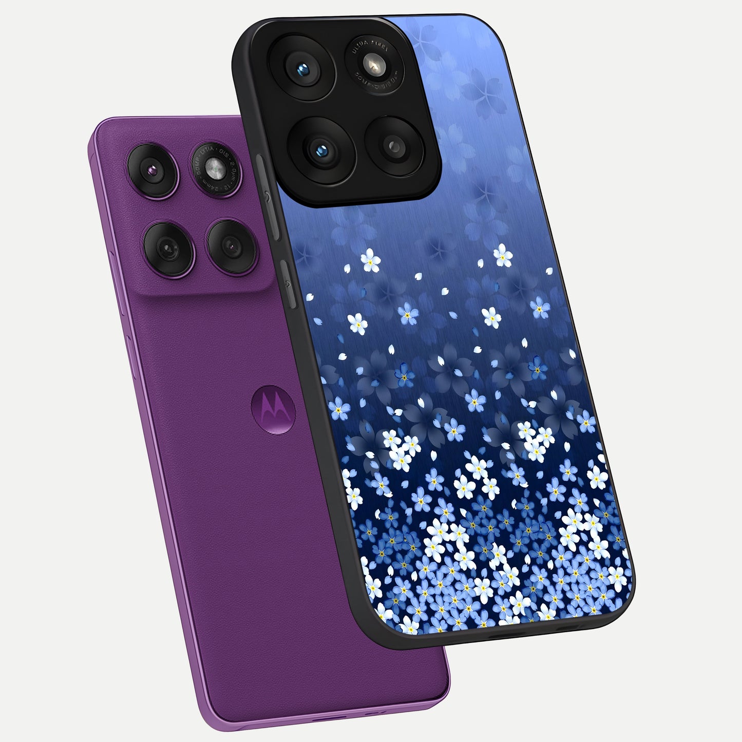  Blue Starry phone case For Moto Edge 60 Pro showing premium glass back cover with detailed artwork