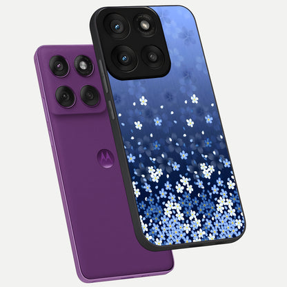  Blue Starry phone case For Moto Edge 60 Pro showing premium glass back cover with detailed artwork