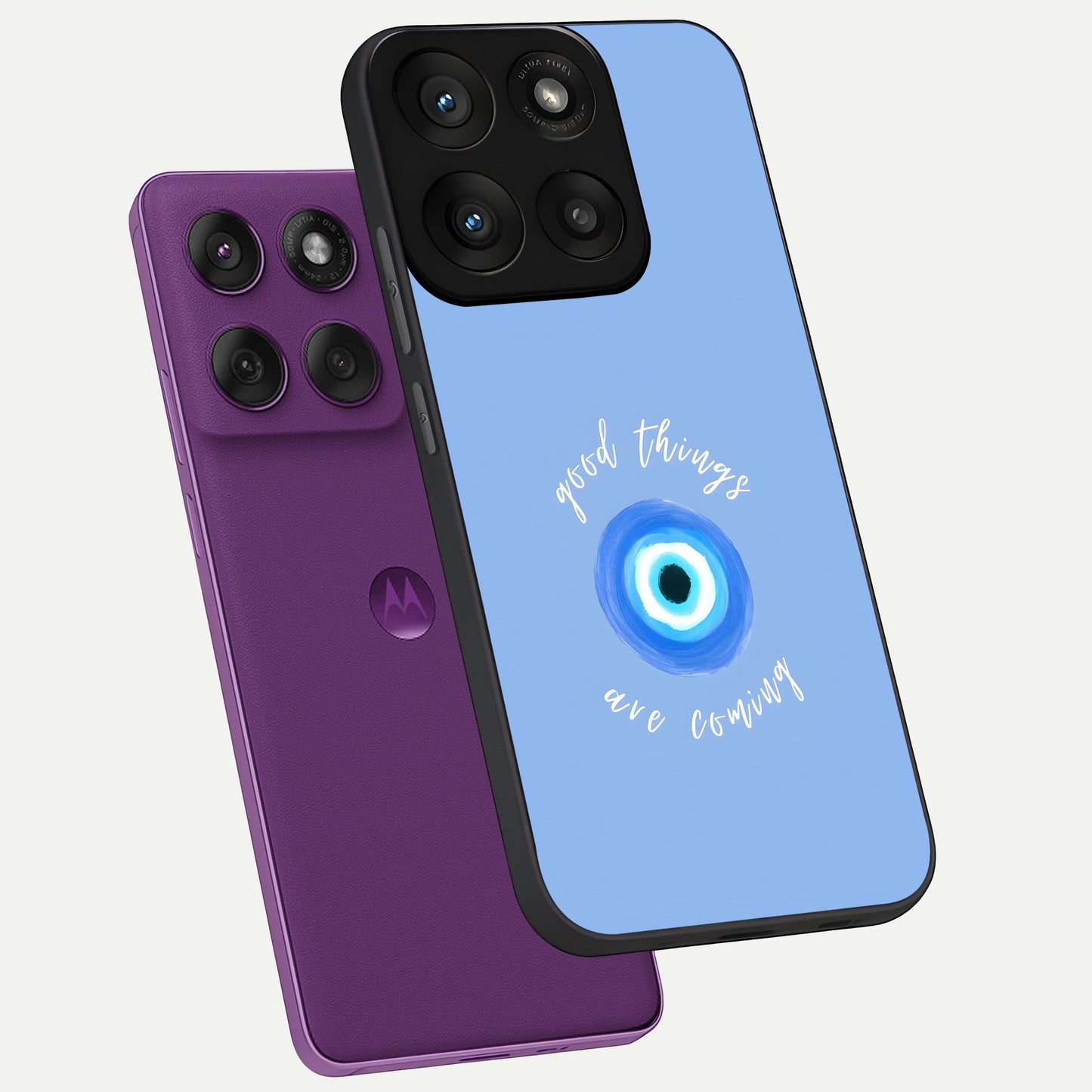  Bright Future Ahead phone case For Moto Edge 60 Pro showing premium glass back cover with detailed artwork