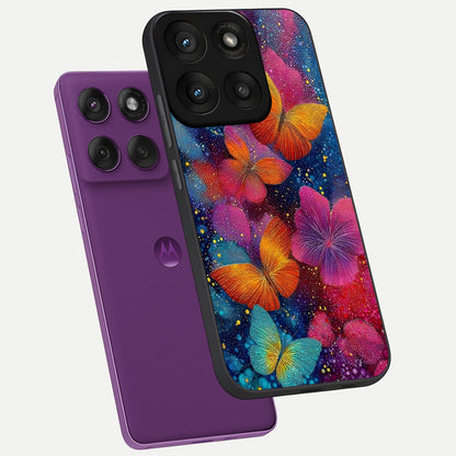  Butterfly Dream Mist phone case For Moto Edge 60 Pro showing premium glass back cover with detailed artwork