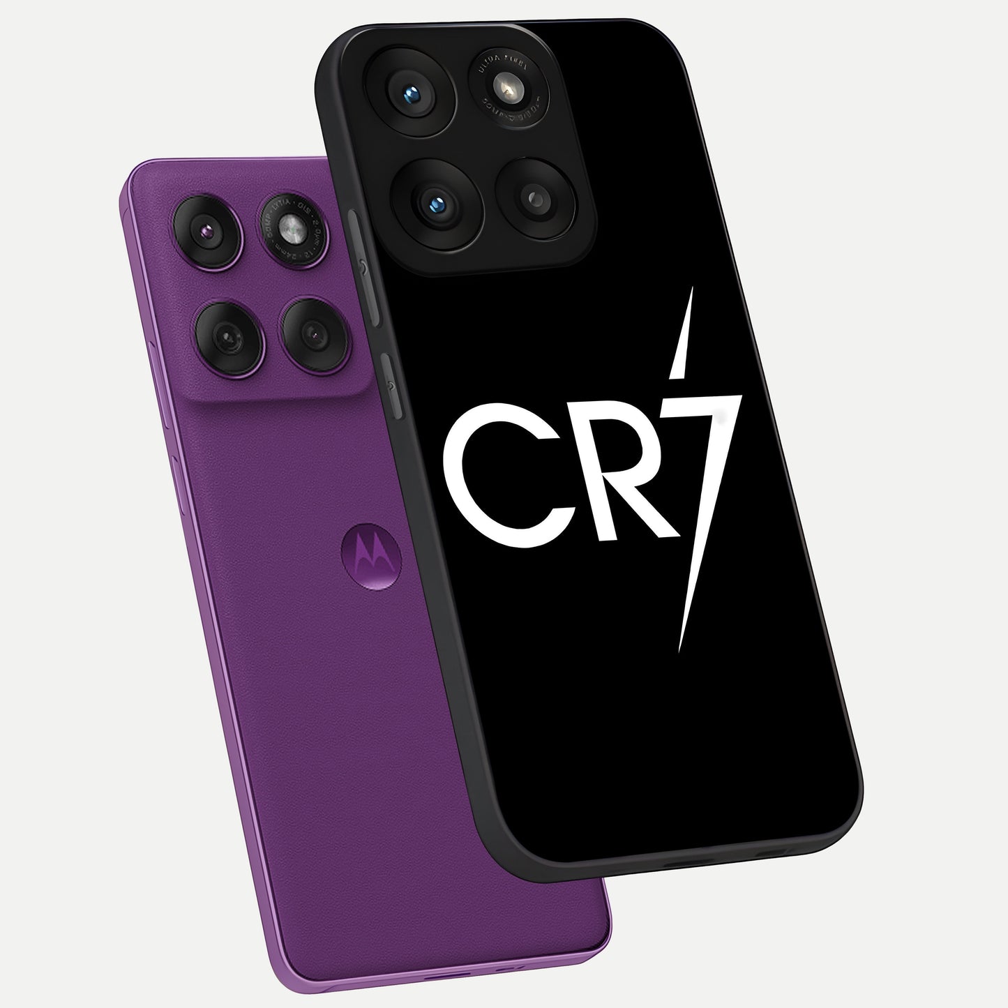  CR7 Elite Strike phone case For Moto Edge 60 Pro showing premium glass back cover with detailed artwork