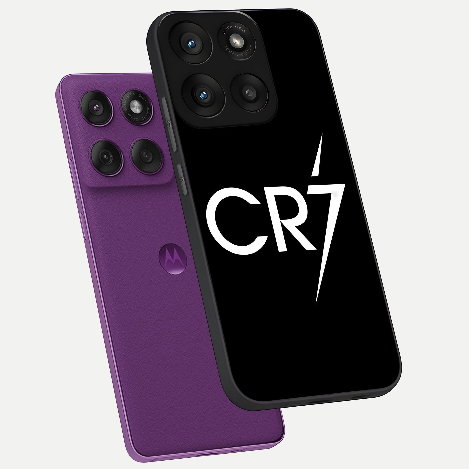  CR7 Elite Strike phone case For Moto Edge 60 Pro showing premium glass back cover with detailed artwork