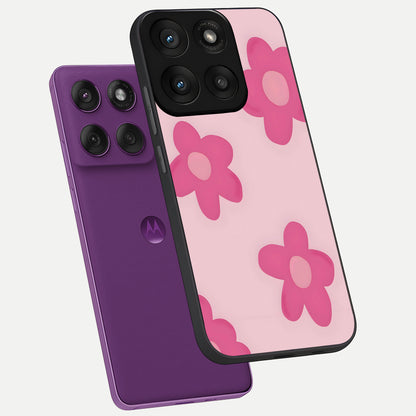  Candy Bloom Dreams phone case For Moto Edge 60 Pro showing premium glass back cover with detailed artwork