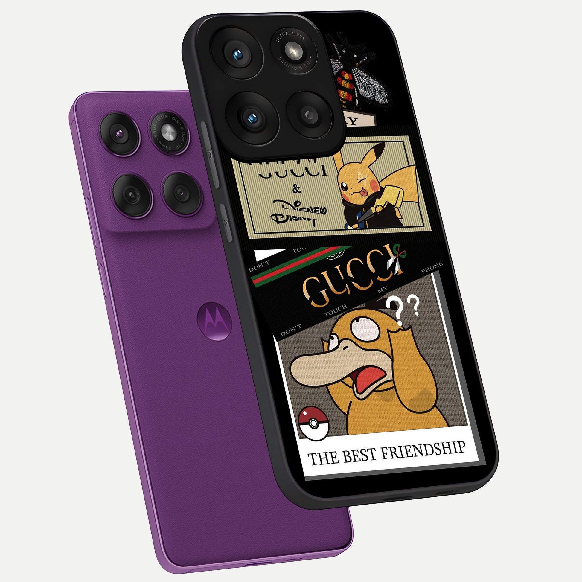  Cartoon Brand Play Mashup phone case For Moto Edge 60 Pro showing premium glass back cover with detailed artwork