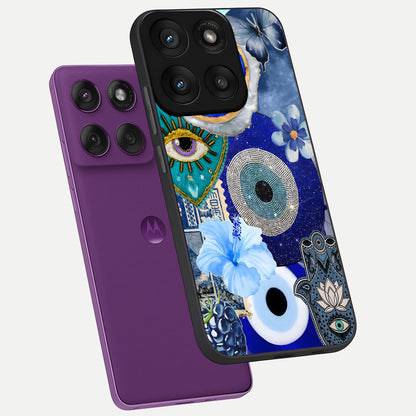  Celestial Blue Vision phone case For Moto Edge 60 Pro showing premium glass back cover with detailed artwork