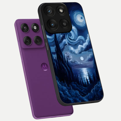  Celestial Dream Van Gogh phone case For Moto Edge 60 Pro showing premium glass back cover with detailed artwork