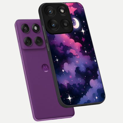  Celestial Moon Magic phone case For Moto Edge 60 Pro showing premium glass back cover with detailed artwork
