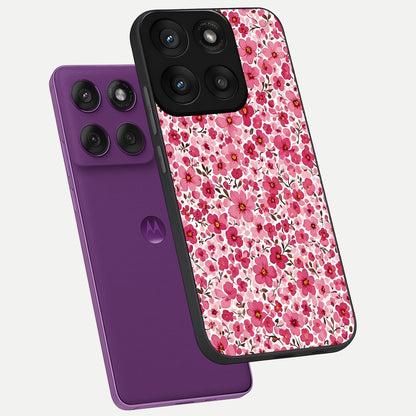  Cherry Blossom Charm phone case For Moto Edge 60 Pro showing premium glass back cover with detailed artwork