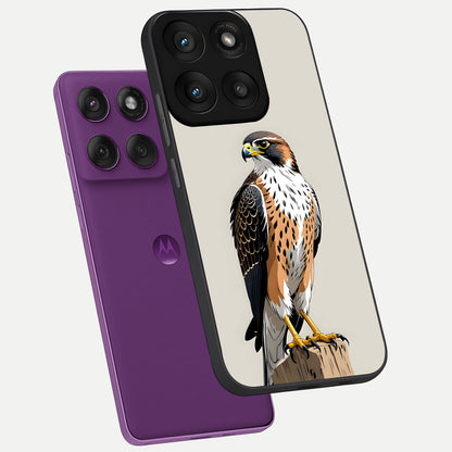  Clever Eagle phone case For Moto Edge 60 Pro showing premium glass back cover with detailed artwork