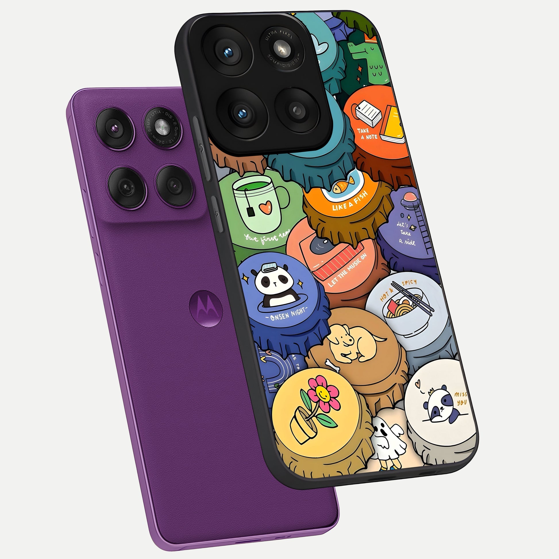  Coins Patterns phone case For Moto Edge 60 Pro showing premium glass back cover with detailed artwork