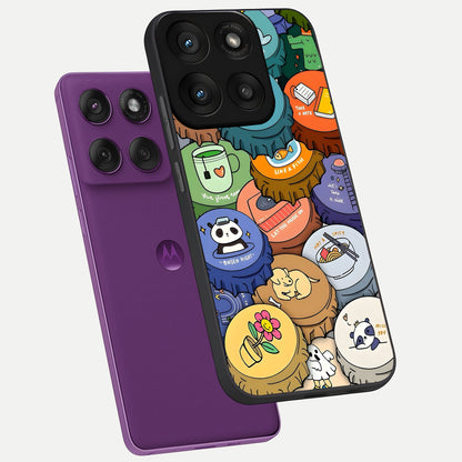  Coins Patterns phone case For Moto Edge 60 Pro showing premium glass back cover with detailed artwork