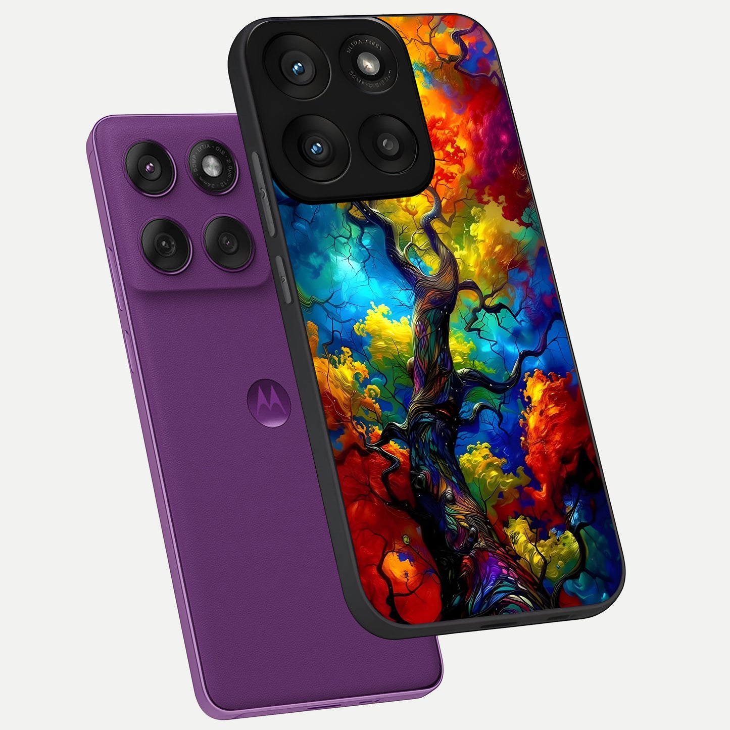  Colorful Soda Bottles phone case For Moto Edge 60 Pro showing premium glass back cover with detailed artwork