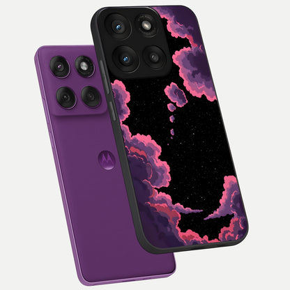  Cosmic Cloud Journey phone case For Moto Edge 60 Pro showing premium glass back cover with detailed artwork