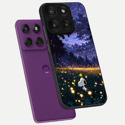  Firefly Meadow Magic phone case For Moto Edge 60 Pro showing premium glass back cover with detailed artwork